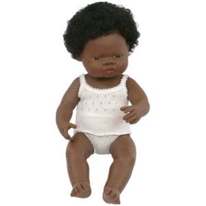 Papusa Miniland Fetita Africana 38 cm
