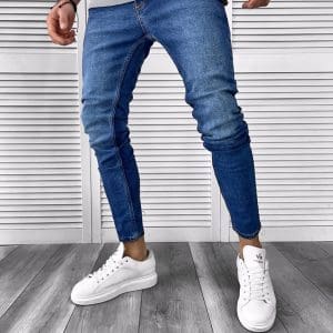 Blugi barbati conici albastri 1635 H2-1