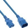 Cablu prelungitor alimentare C13 la C14 0.3m Albastru, Inline IL16503B
