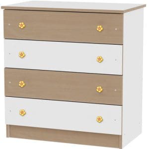 Comoda Lorelli din Lemn cu 4 Sertare