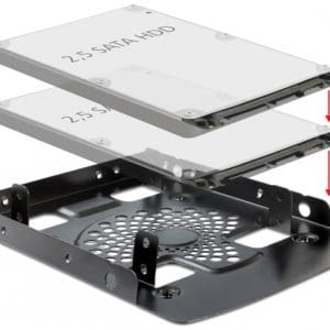 Kit montare 3.5″ pentru 2 x 2.5″ HDD, Delock 18198