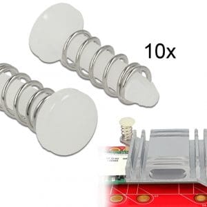 Snap Rivet (suruburi) pentru radiator PCB albe set 10 buc, Delock 18272