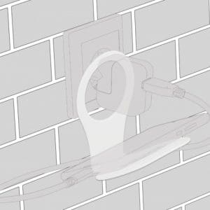 Suport de incarcare telefon mobil pentru priza electrica Alb, Delock 18327