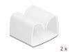 Set 2 buc clips cablu Alb, Delock 18395