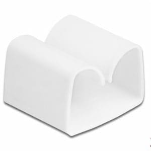 Set 2 buc clips cablu Alb, Delock 18395