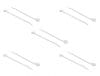 Set 10 bride cu prindere pe carcasa PC/placa 140 x 4mm Alb, Delock 18894