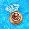 Set 3 colaci gonflabili pentru pahare- Bling Ring | BigMouth Inc
