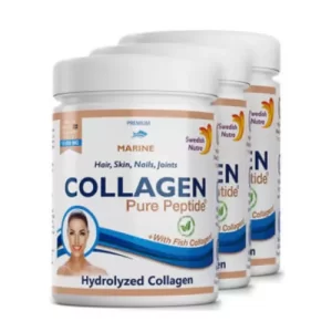 Pachet 3 x Fish Colagen Hidrolizat Pulbere Tip 1 și 3 cu 10.000mg, 300 g | Swedish Nutra