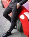 Pantaloni barbati eleganti negri B7951 19-3