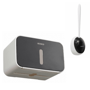 Set Perie Silicon Pentru Toaleta Cu Suport Hartie Igienica Cu Raft De Depozitare Dispenser