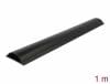 Canal cablu PVC 70 x 20 mm – 1m Negru, Delock 20711
