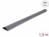 Canal cablu flexibil PVC 50x13mm – lungime 1.5m Gri, Delock 20732
