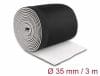 Organizator cabluri neopren flexibil cu arici 3m x 135mm Negru/Alb, Delock 20865