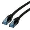 Cablu de retea UTP Patch Cord Cat.6A Component Level LSOH Negru 0.3m, Roline 21.15.2986