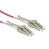 Cablu fibra optica LC – LC OM4 conector Low Loss pentru Data Center 15m violet, Roline 21.15.8885