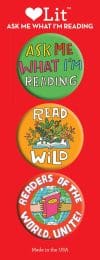 Set 3 insigne – Ask Me What I’m Reading | Smith Gibbs