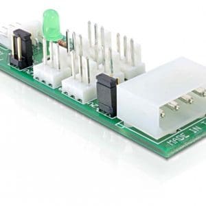 Placa distributie (HUB) Molex/Floppy la 6 porturi ventilator 3 pini 5V-12V, Delock 25218