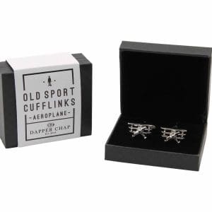 Butoniere – Dapper Chap: Aeroplane old sport cufflinks | CGB Giftware