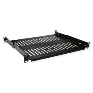 Sertar pentru cabinet 19″ 1U 485x400mm max 25kg Negru, Value 26.99.0403