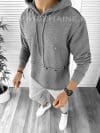 Hanorac barbati slim fit gri 2652 I10-1