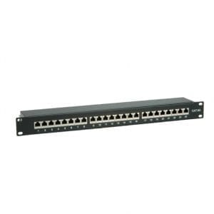 Patch panel 24 porturi 19″ cat 6A STP negru, Value 26.99.0360