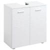 Mobilier subchiuveta pentru Baie cu 2 Usi, Dulapior cu Economie de spatiu, din Lemn cu Polita Reglabila, Alb, 60x30x62,5cm Kleankin | Aosom RO