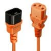Cablu prelungitor alimentare IEC C13 – C14 2m Orange, Lindy L30475