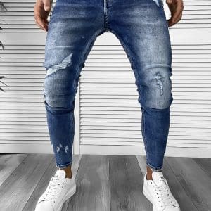 Blugi barbati conici albastri 371 H1-1