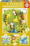4 Puzzle-uri progresive – Animale sălbatice