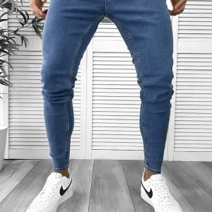 Blugi barbati conici albastri 409