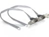 Bracket cu 2 x DB9 serial 2mm (pentru MSI si VIA), Delock 41791