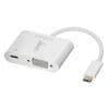 Adaptor USB 3.1 tip C la VGA + alimentare 15cm, Lindy L43194