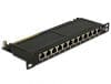Patch Panel 10″ 12 porturi Cat.6A 0.5U negru, Delock 43312