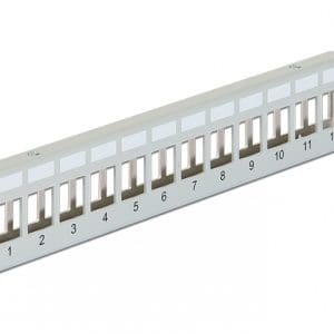 Patch Panel 10″ metalic pentru keystone 12 porturi gri, Delock 43327