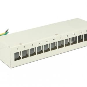 Patch Panel Keystone Desktop 12 Porturi Gri, Delock 43335