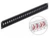 Patch Panel 19″ pentru keystone 24 porturi rotabile negru, Delock 43340