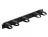 Organizator de cabluri 19″/1U cu inele verticale/orizontale universal negru, Delock 43345