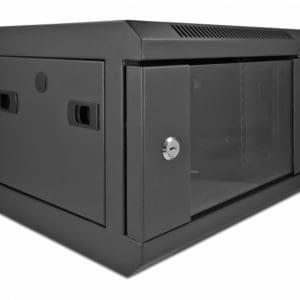 Cabinet 10″ 4U cu usa din sticla Negru, Delock 43379