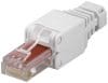 Conector de ansamblat RJ45 cat. 6 UTP pentru fir solid AWG 22 – 26, Goobay 44738