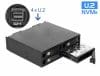 Rack mobil 5.25″ pentru 4 x 2.5″ U.2 NVMe SSD, Delock 47235
