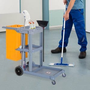 Homcom Carucior pentru Curatarea Profesionala cu Sac de 100 litri 113 x 50.5 x 96.5cm