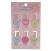 Set 6 carlige Button Polka Dot & Heart | Puckator