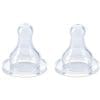 Set 2 Tetine Thermobaby din Silicon cu Debit Variabil 0-18 luni