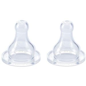 Set 2 Tetine Thermobaby din Silicon cu Debit Variabil 0-18 luni
