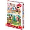 Puzzle Dino Noile Aventuri ale lui Minnie Mouse 2 x 77 Piese