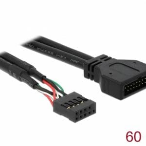 Cablu pin header USB 2.0 la USB 3.0 M-T 60cm, Delock 83777