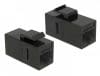 Cupla Keystone RJ45 Cat.6 UTP Negru, Delock 86629