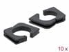 Set 10 buc protectie cabluri dreptunghiular – diametru 9.3mm Negru, Delock 60261