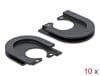 Set 10 buc protectie cabluri forma U – diametru 10.5mm Negru, Delock 60270