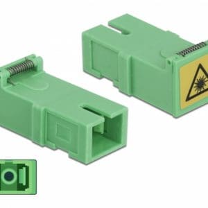 Set 4 buc cupla SC Simplex M-M cu protectie laser flip, Delock 85925